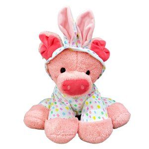 Dan Dee Pink Pig In Easter Bunny Rabbit Costume 16" Stuffed Animal Toy Plush